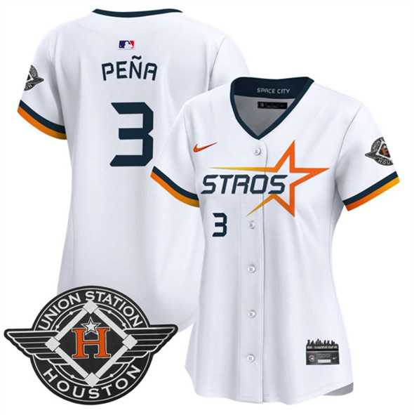 Women's Houston Astros #3 Jeremy Pena White 2025 City Connect Limited Stitched Jersey Dzhi,We sell and wholesale Women's Houston Astros #3 Jeremy Pena White 2025 City Connect Limited Stitched Jersey Dzhi on line form chian!
